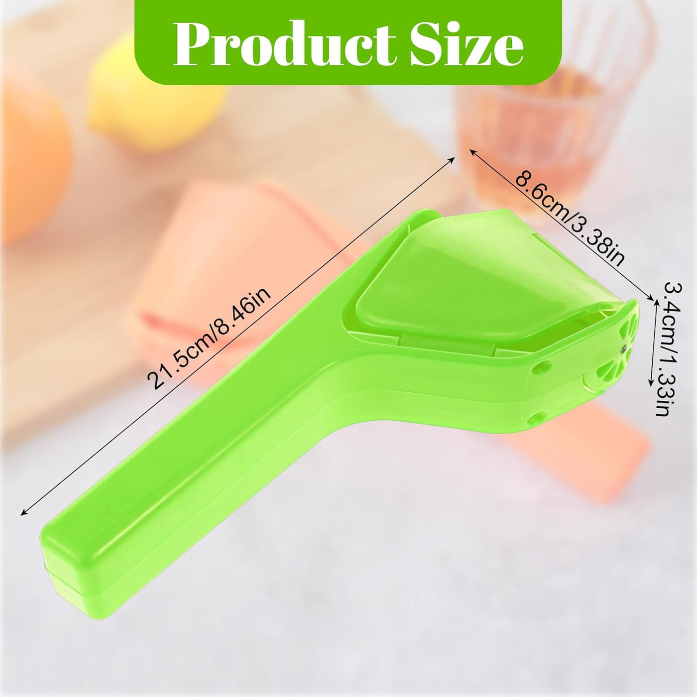 Lemon Squeezer, Fold-Flat Max Juice Extractor Lime Squeezer Effortless Hand Citrus Squeezers With Built-In Strainer Lemon Juicer Squeezers to Squeeze Lemon, Lime, Citrus, Orange(Green)
